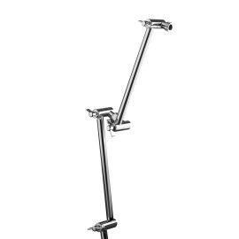 11 Inches Brass Shower Head Extension Arm Flexible Adjustable Angle Height Chrome Finish G1/2 Universal Shower Room AccessoryNumber of Bars: 1 Rod