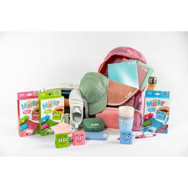 DIY MARKY - Customizable Name Stamp for Kids | Personalize Clothing, School Supplies & More | Waterproof & Wash-Resistant | Includes Labels & Iron-On Tape - Blue