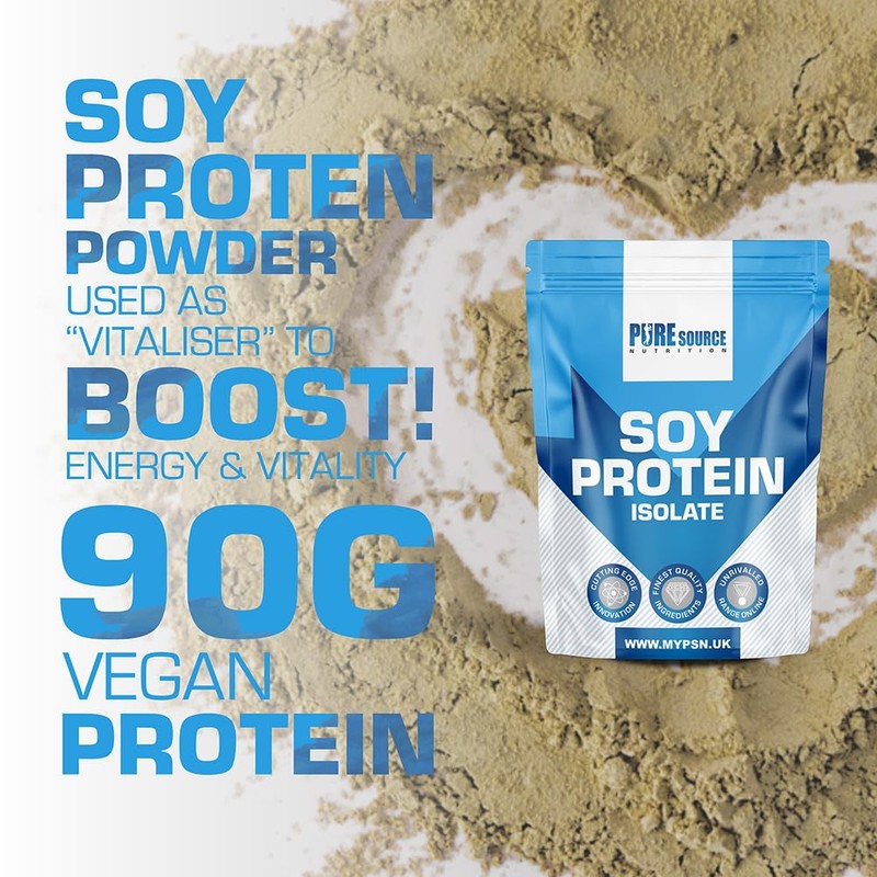 Pure Source Nutrition Soy Protein Isolate Powder (90% Protein) 750g