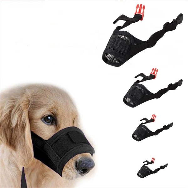 Breathable Mesh Dog Muzzle-Dog Muzzle With Soft and Adjustable Straps-Prevent