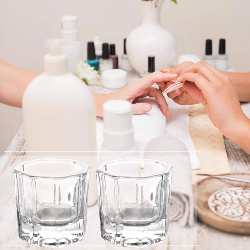 4 Pieces Acrylic Dappen Dish Nail Dapping Dish Nail Powder