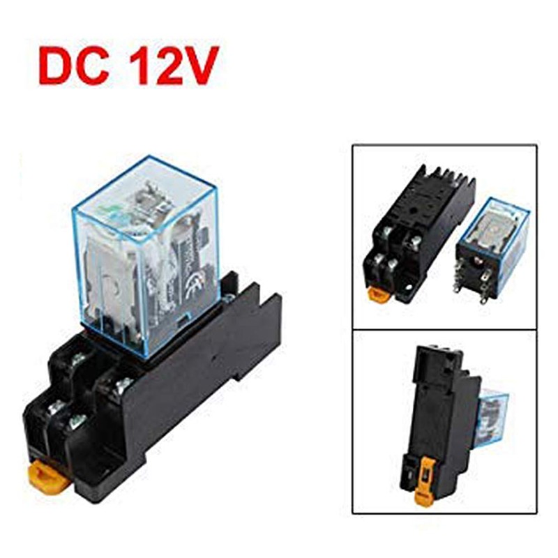 Yohii DPDT Power Relay Electromagnetic Relay IEC255 DC 12V Coil