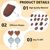 FREEBLOSS 64Pcs 0.26''- 0.87'' Natural Wooden Stud Earrings Posts with