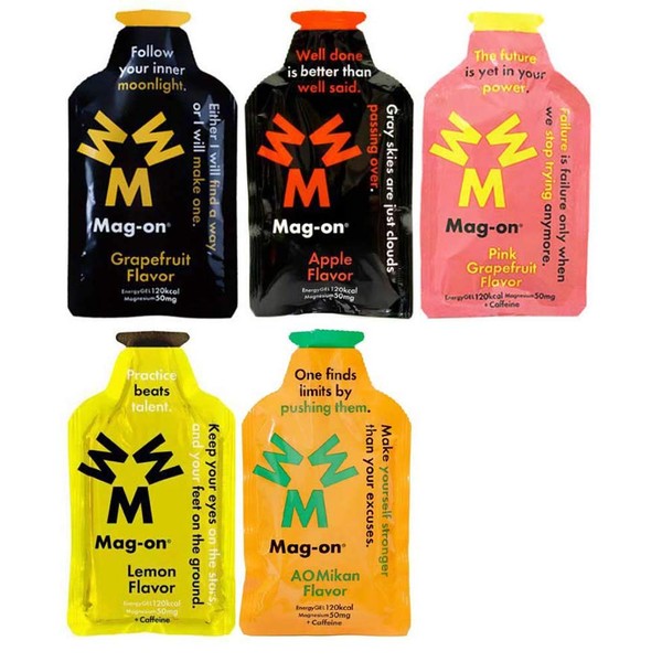 Mag-on Energy Gel, Try Each Flavor 1, Total of 5