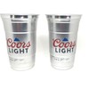 Coors Light Metal Aluminum 22 Ounce Cups - Set of