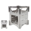 Portable Stainless Steel Folding Wood Burning Stove Mini Cooker for