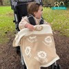 Clair de Lune Reversible Lion Knitted Baby Blanket, Soft Safari