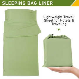 Sleeping Bag Liner - Lightweight, Compact & Portable Adult Sleeping Bag Liner,Lightweight Travel Sheet for Hotels & Traveling, Suitable for All Seasons, Camping, Backpacking, Hiking