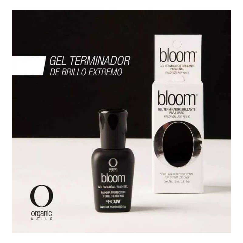 Organic Bloom Gel Finalizador Brillante Para Uñas 15ml Organic Nails
