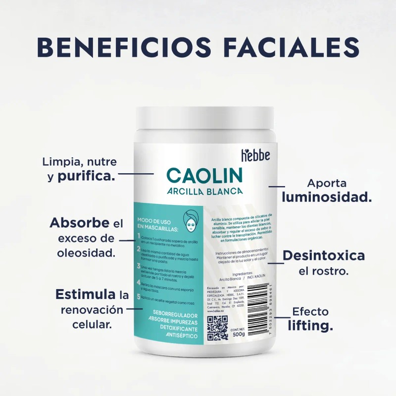 Arcilla Blanca Cosmética Caolin