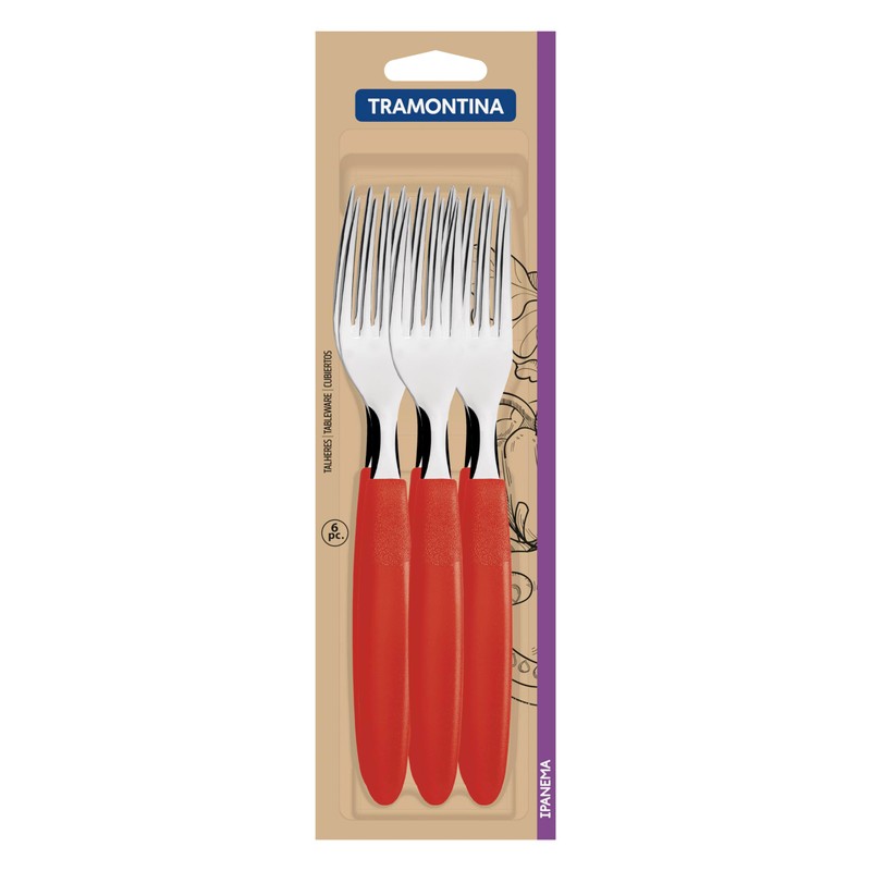 6-teiliges Gabel Set Ipanema, 6 Tafelgabeln, Edelstahl