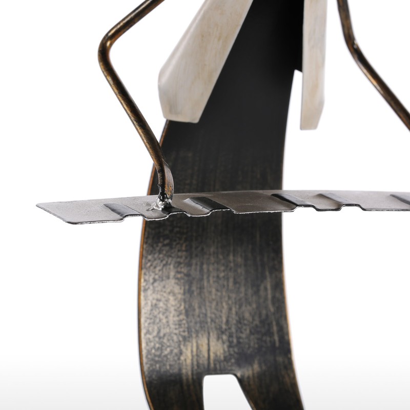 Cowboy Band / Piano Music Piano Playing Metal Iron Sculpture