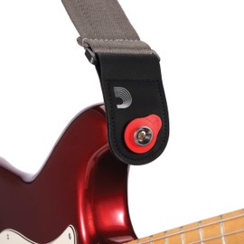 D'Addario Accessories Flex Lock Strap Blocks - Locks Straps In Place - Protect Your Instrument with No Modifications or Hardware - Easy to Attach - Set of 4 Blocks - Red