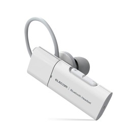 Elecom LBT-HSC10MPWH Bluetooth Handsfree Headset USB Type-C Charging Terminal for Calling Music with Large Call Buttons, 3DFit Ear Hooks, White
