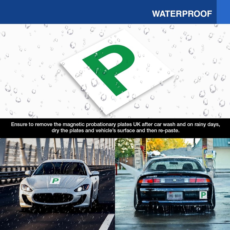 ARVO Magnetic P Plates for Cars - Pack of 2