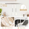 TeamFar Silicone Spoons, 2 Pcs Large Nonstick Kitchen Spoons, Heatproof