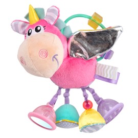 Playgro Unicorn Clip Clop Activity Rattle Pink - Nurturing Developmental Toy for 3+ Months - The Ultimate Fusion of Teething & Early Engagement - Baby's First Rattles with a Delightful Unicorn Design