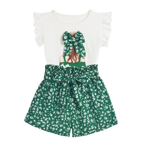 EuquixZeph 5t Girls Clothes 4t Toddler Girl Outfit Set Sleeveless