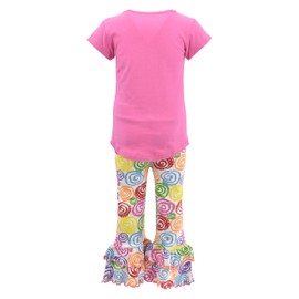 Unique Baby Girls Hello Class Back to School Outfit (6Y, Pink Kindergarten)
