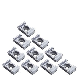 Set of 10 Post Clips for Double Rod Mat Fence | Silver | Plastic | Support Stand | Mat Holder | Clamp | Clamp Plates | for Attaching Grid Mats to 4 x 6 cm Fence Posts