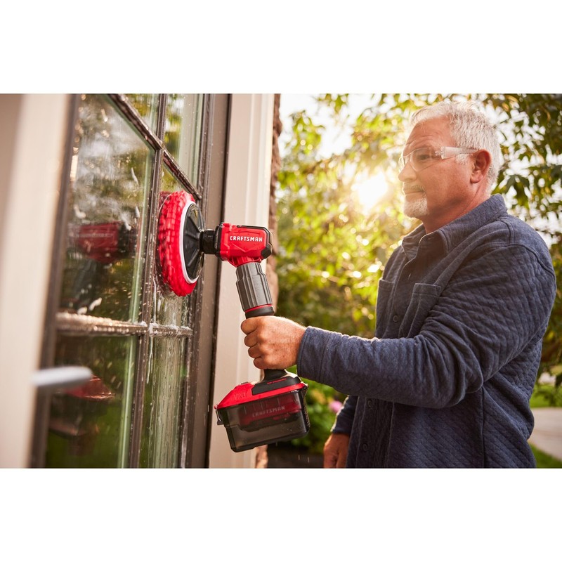 CRAFTSMAN Power Scrubber Microfiber Brush Set for V20 Cordless 2-in-1