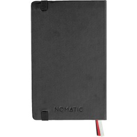 Nomatic Notebook (Black)-240 Ruled Pages, Hard Cover, Perforated Pages, Built-in Pen Holder, Whiteboard Paper