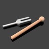 Tuning Fork Crystal Tuner 4096hz Mallet with Natural Crystal, Rubber