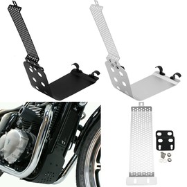 FENGREN Motorcycle Engine Guard Bash Skid Plate Oil Cooler Cover for Triumph Bonneville T100 01-15, Bonneville SE 06-15, Thruxton 03-15, Scrambler 900 05-15, Steve McQueen 11-15