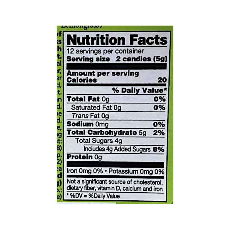 Mini Lemongrass Herbal Candy, (For Refresh And Soothe Your Throat),2.11