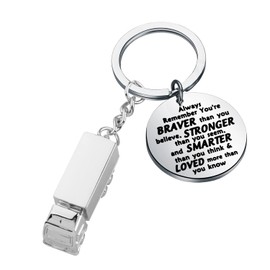 BNQL Truck Keychain Truck Driver Gifts Trucker Boyfriend Husband Gifts Trucker Gifts for Truck Lovers Half Truck Keychain, truck key fob
