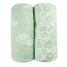 Viviland Viviland Jersey Swaddle Blanket, Ultra Soft Stretchy Receiving Blanket for Newborn, Baby Swaddle Wrap for Boys & Girls, 2 Packs,40 x 30 in, Grey & Pink