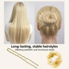 ShiningUU Hair Nets for Buns Invisible Blonde Elastic Edge Mesh