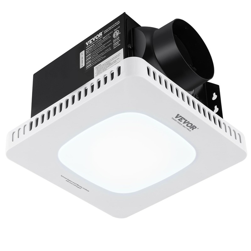 VEVOR Bathroom Exhaust Fan, 110 CFM High-Efficiency Ventilation, Remote Control,