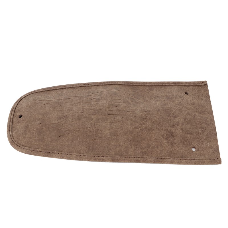 Motorcycle Fender Bib Cover Artificial Leather Decorative Pad Flame Pattern