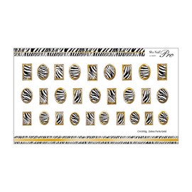 Sha-Nail Charm Shannail Charm Zebra Parts Gold 1 Piece