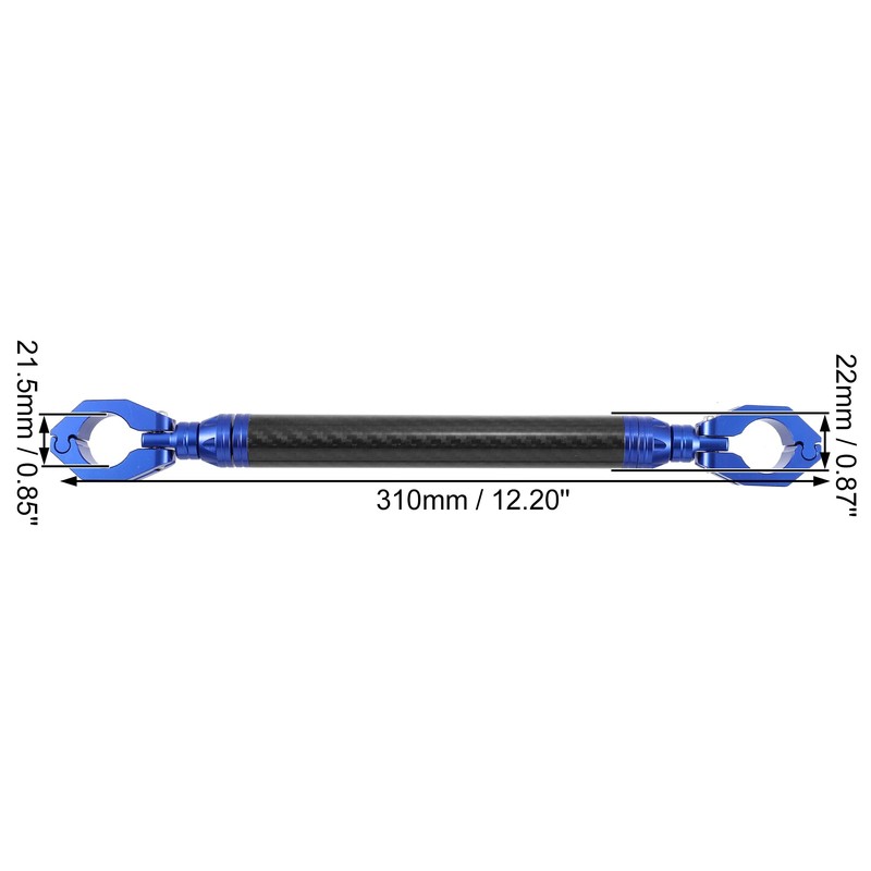 X AUTOHAUX Universal 22mm Blue Motorbike Balance Bar Crossbar Handlebar