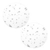 sourcing map 2pcs Silver Foil Acrylic Cup Coaster, Round Acrylic