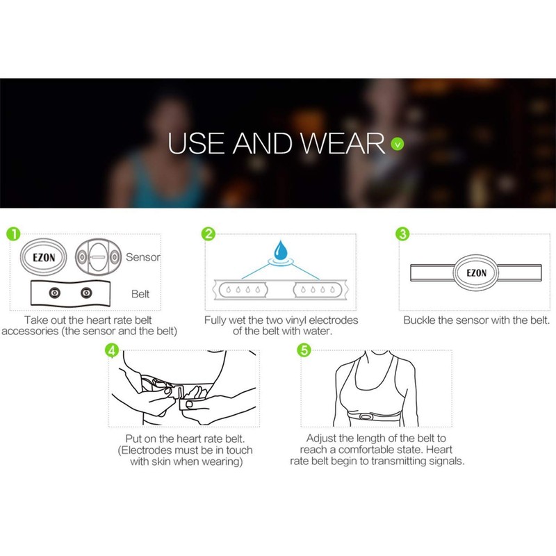 EZON Heart Rate Monitor for Men and Women Waterproof HR