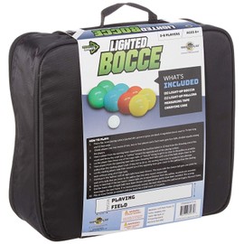 Water Sports Lighted Bocce Ball Set by Water Sports, Outdoor Glow In The Dark Game for Cam...