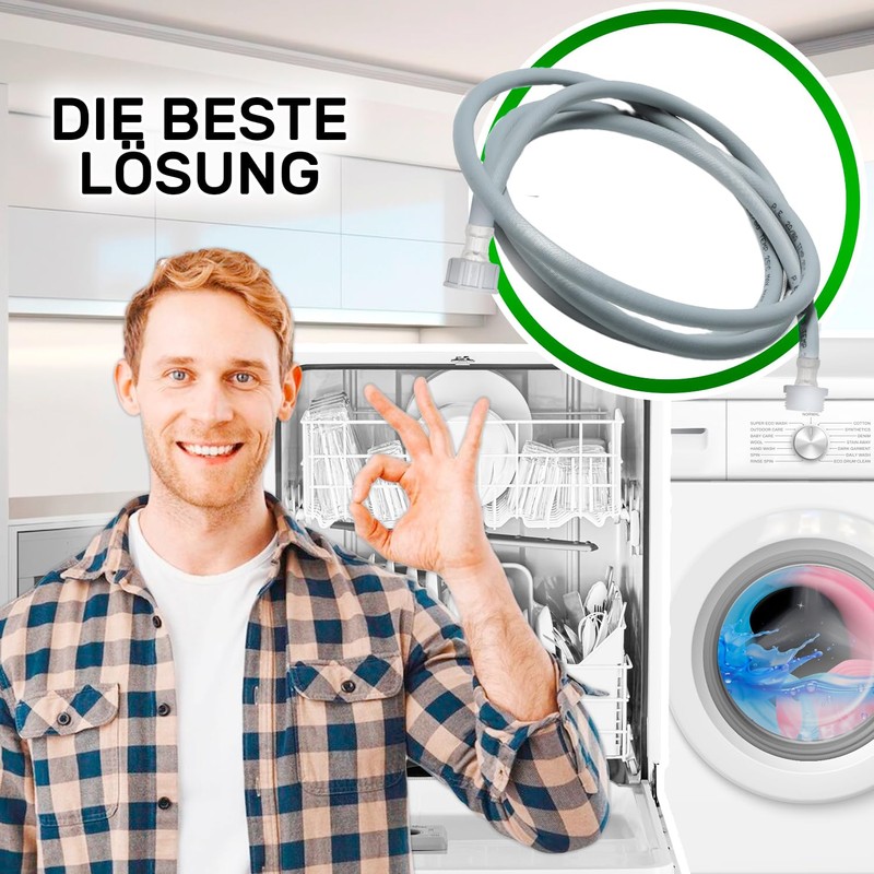 Inlet Hose Extension for Washing Machine Hose or Dishwasher Hose