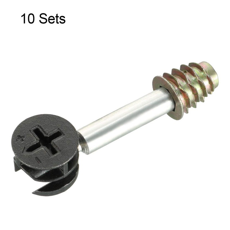 sourcing map 3-in-1 Furniture Connecting Kit 15mm OD Cam Fitting,