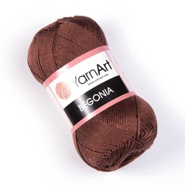 YarnArt Begonia 100% algodón, algodón suave puro de alta calidad para tejer ganchillo y amigurumi, colores brillantes, 1.7 onzas (50 g) / 185 años (0077)