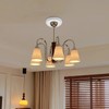 Semetall 2Pcs Lighting PU Ceiling Medallion,White Ceiling Medallion 10 inches