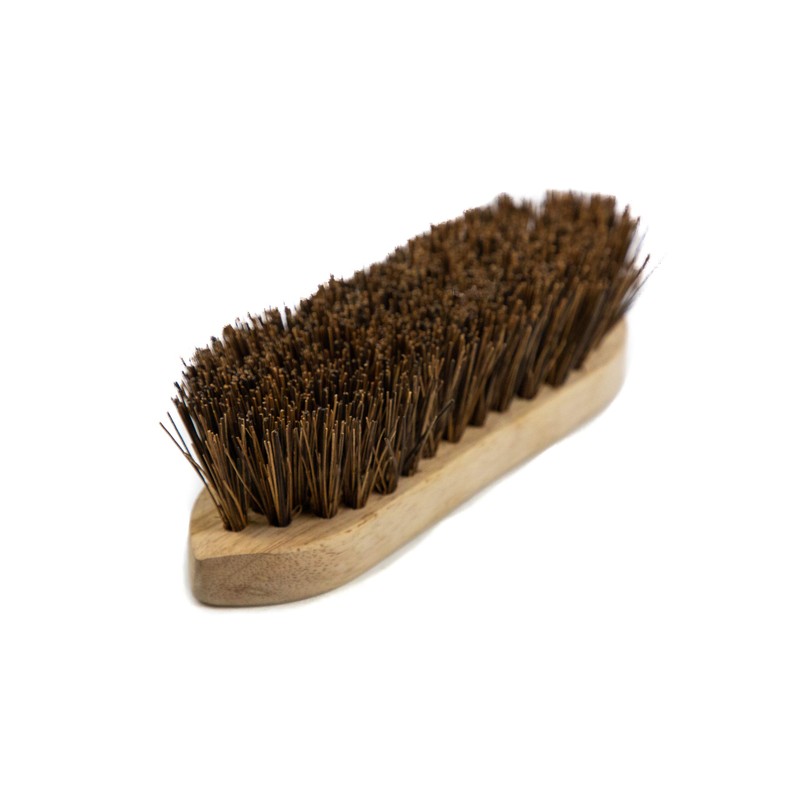 Holz-Scheuerbürste, strapazierfähig, Handschrubber, Holz, mit steifen natürlichen Bassine-Borsten, 2 Stück