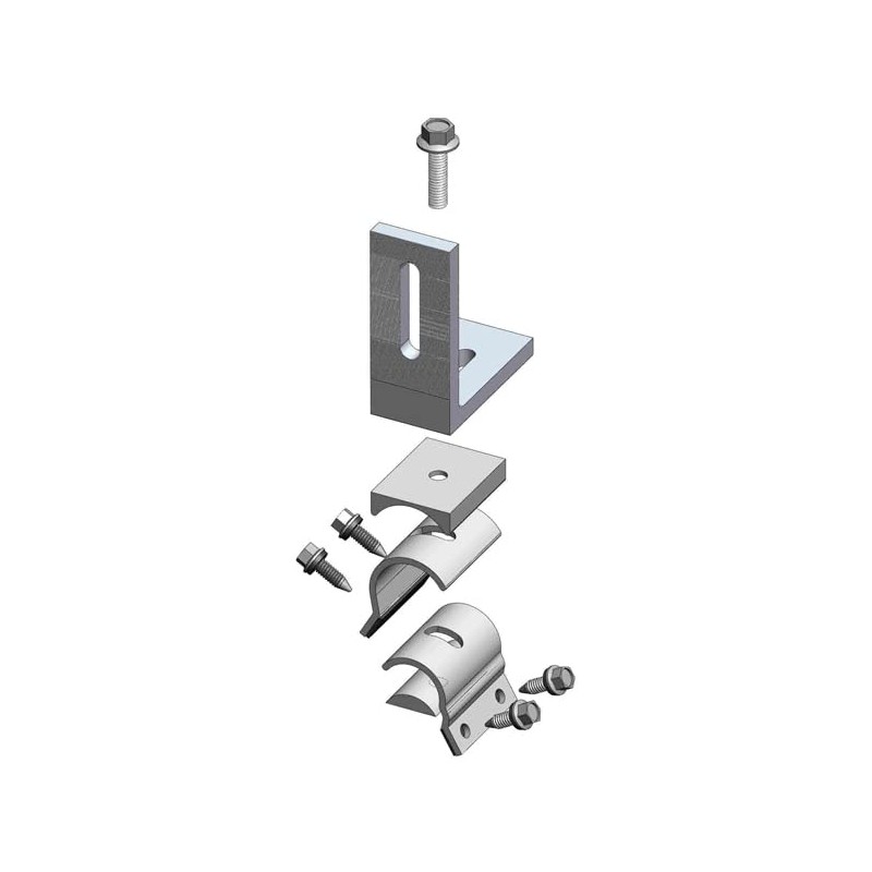 MageBracket RH with L Bracket R-Panel Trapezoidal Metal Roof Mounting