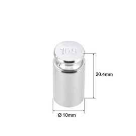 sourcing map Calibration Weight 10g M1 Precision Chrome Plated Steel for Digital Balance Scales