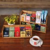 X-cosrack Bamboo Tea Bag Organizer Storage Box, 3 Tier Stackable