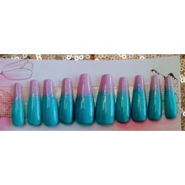 DIVA BEAUTY 20 Uñas Postizas Press On Forma Bailarina