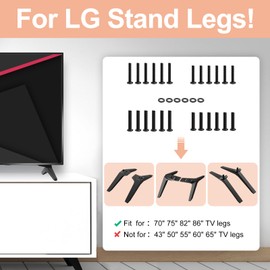 Replacement Screw Kit Compatible with LG TV Stand Legs, for 70 75 82 86 in LG TV Legs Screws, 70UJ6570 70UK6550 70UM7370 75UJ6500 75UK6500 75UM7570 82UN8570AUD 82UP8770 86UK6500