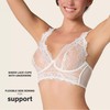 Leonisa Lace Bralettes for Women Milan Sheer Bra Lace Bustier